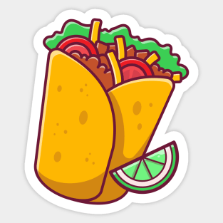 Burrito With Lemon Sticker